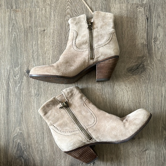 Sam Edelman Suede Fringe Booties - Picture 4 of 15